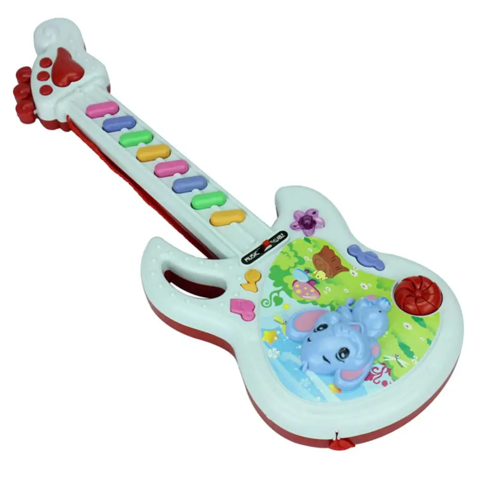 Baby Acoustic Elephant Guitar Musical Instrument Toys Cute Guitar Baby Kids Rhyme Music Toy Baby Early Educational Christmas Gif