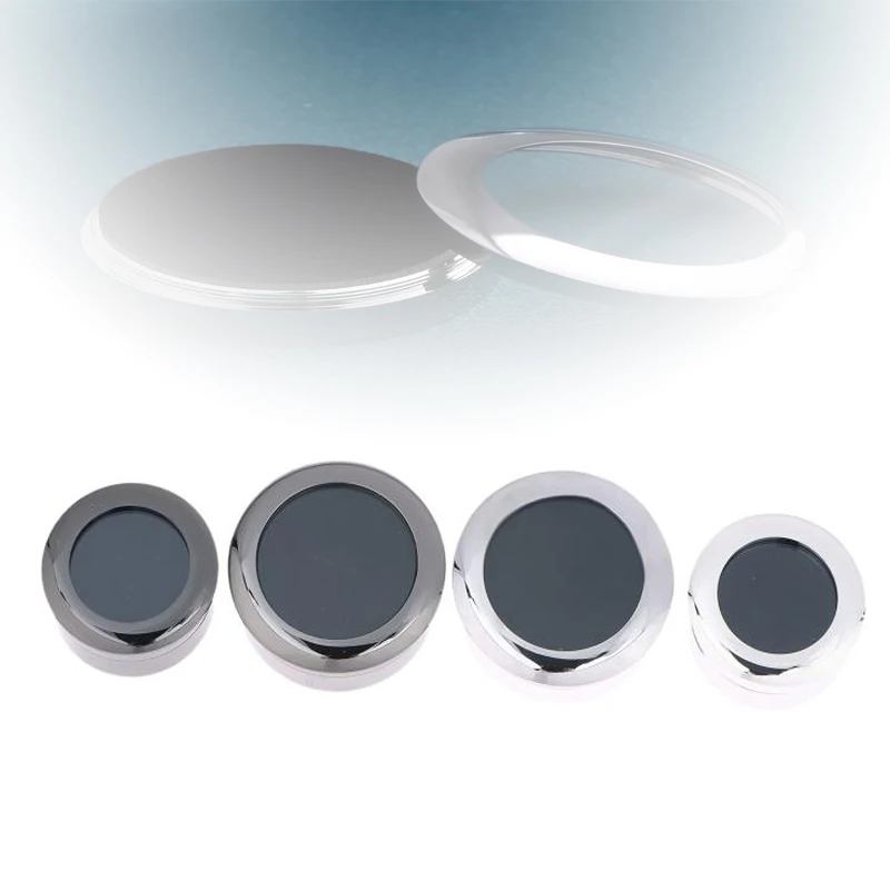 Round Diamond Display Box Stone Gem Storage Case Store Show Gemstone Organizer Silver Metal Diamond Gift Packaging Box