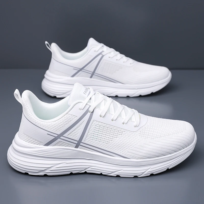 

Мужская обувь, мужские кроссовки с мягкой подошвой, весенние дышащие спортивные туфли на толстой подошве, повседневные кроссовки из сетчатой ткани с амортизацией