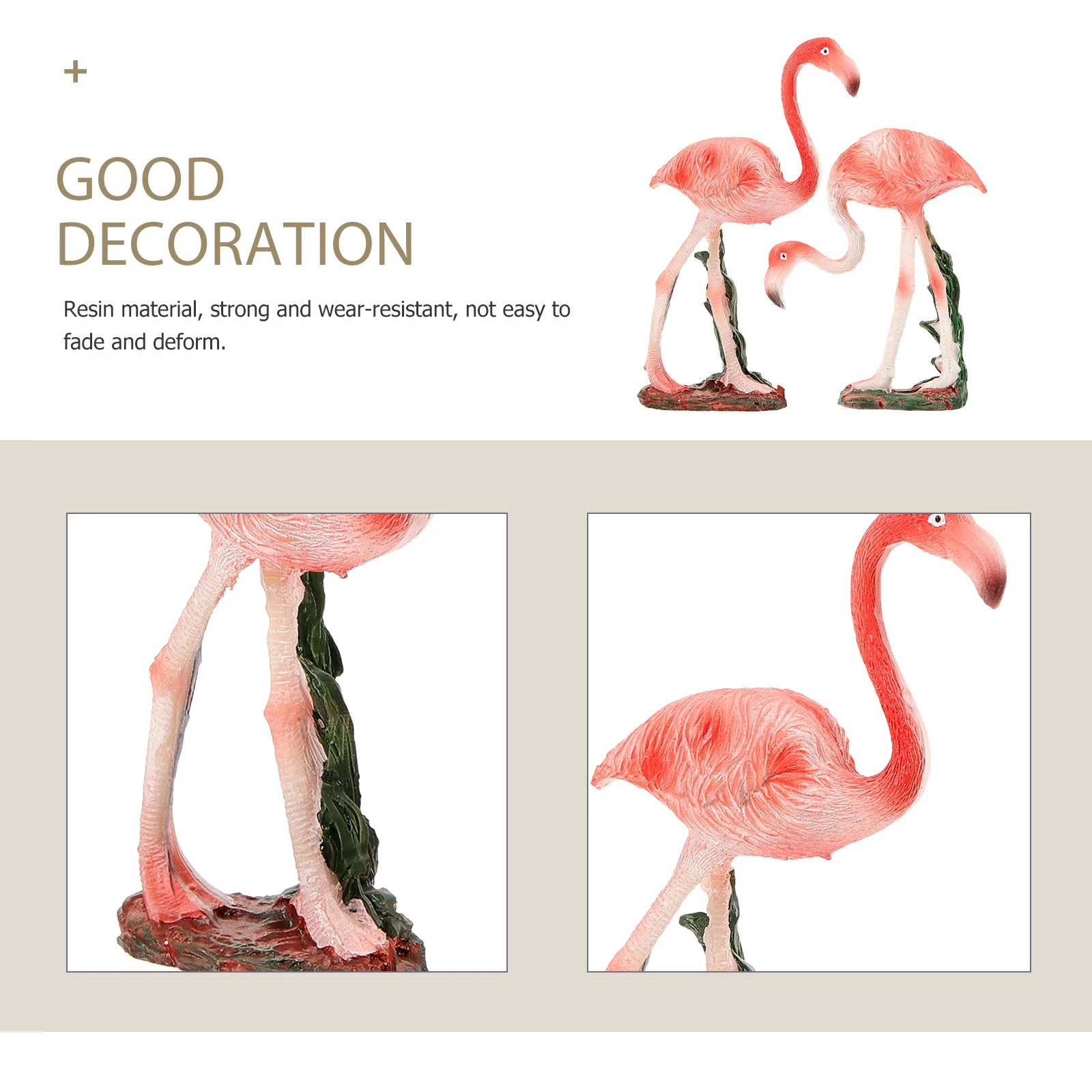 

2pcs Resin Flamingo Decor Garden Outdoor Yard Ornament For Landscaping Home Supplies Flamingo Garden Decor Yard Flamingos