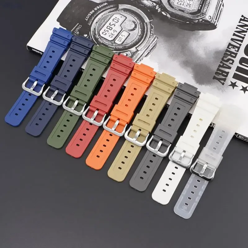 Watch Band Strap For Casio G-Shock DW-6900 5600E GW-M5610 GA-2100 GD110 GLS8900 16mm Silicone Resin Watchbands Wrist Bracelet