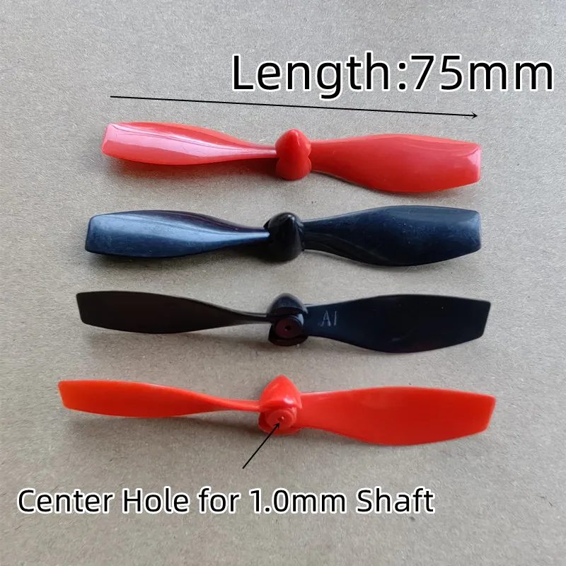 Length 55mm 60mm 75mm For 0.8mm 1mm 1.2mm 2mm Shaft 3 Blade Tri-Blade Propeller Props FPV motor For FPV Racing Drone Spare Parts