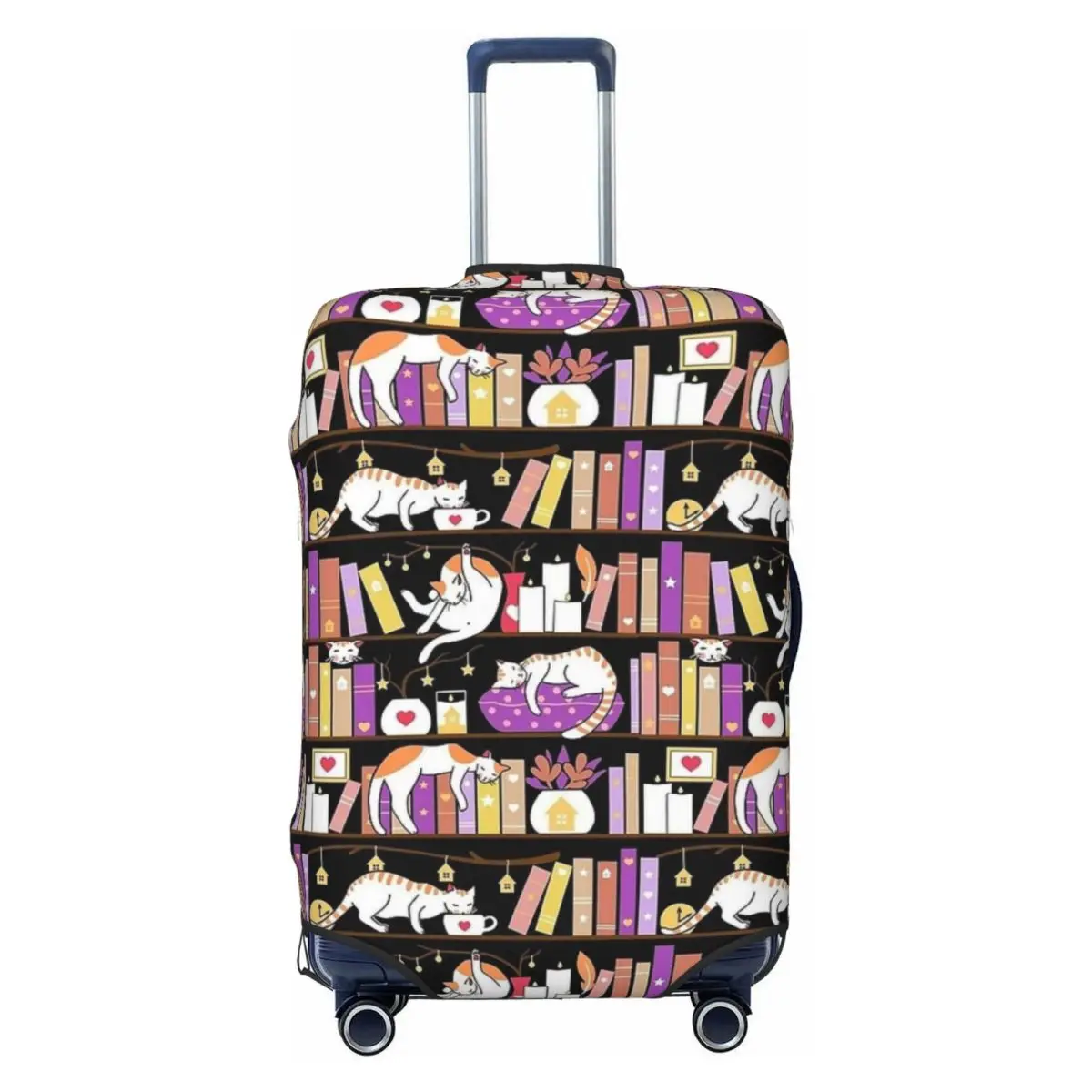 

Чехол для чемодана Library Cats Purple: защита для деловых поездок и путешествий