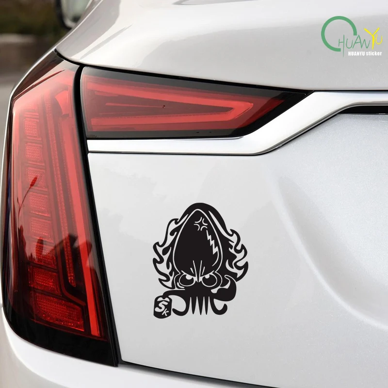 Car Stickers Octopus Squid Reflective Car Window Sticker Waterproof Fishing Box Decor Decals.