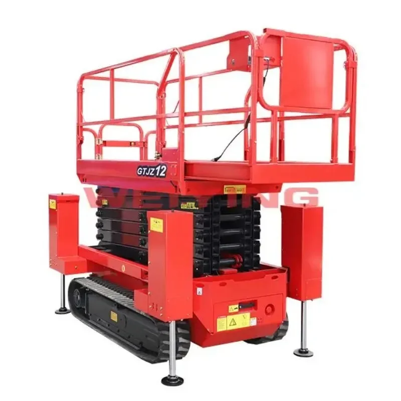 4-16m Mobile Small Hydraulic Scissor Lift Self Propelled Electric Mini Scissor Lift Tracked Scissor Lift Platform