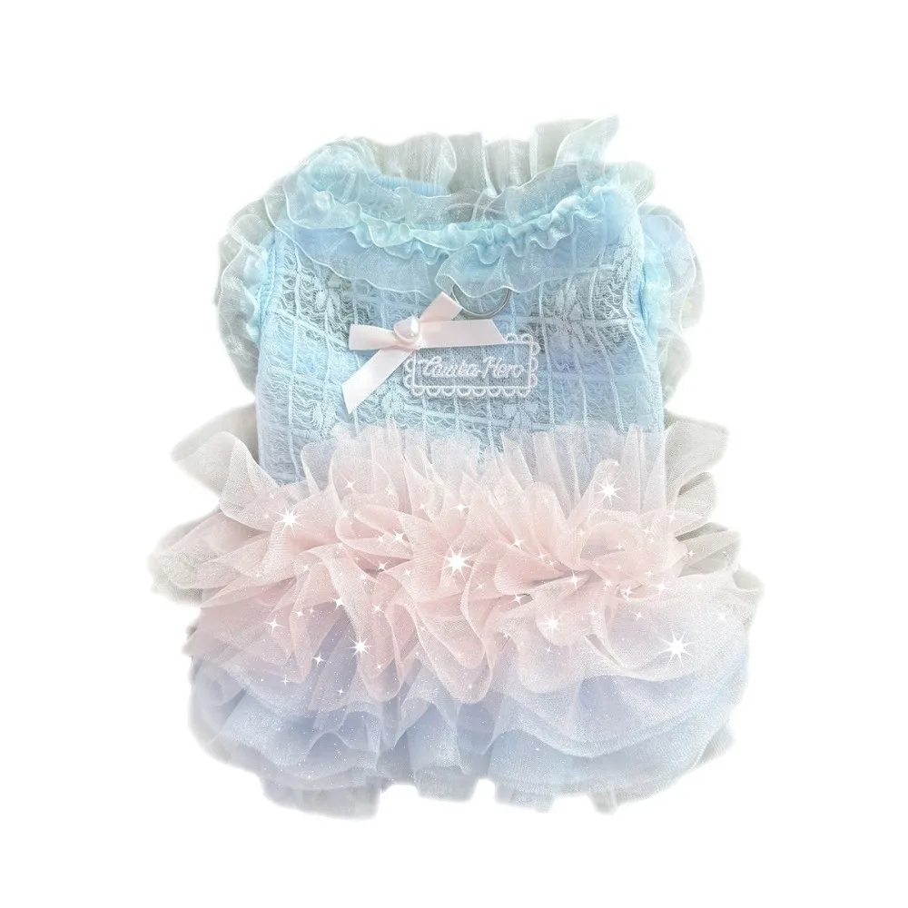 Trendy Breathable Puppy Tutu Dress Summer Soft Dog Gauzy Dress Comfortable Sleeveless Corgi Teddy Clothes Pet Supplies