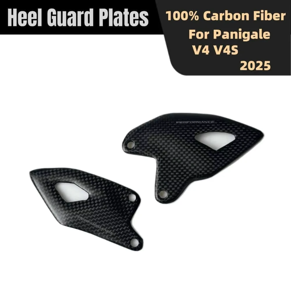 

For DUCATI Panigale V4 V4S 2025+ NEW 100％ Carbon Fiber Motorcycle Accessories Heel Plates Guards Footrests