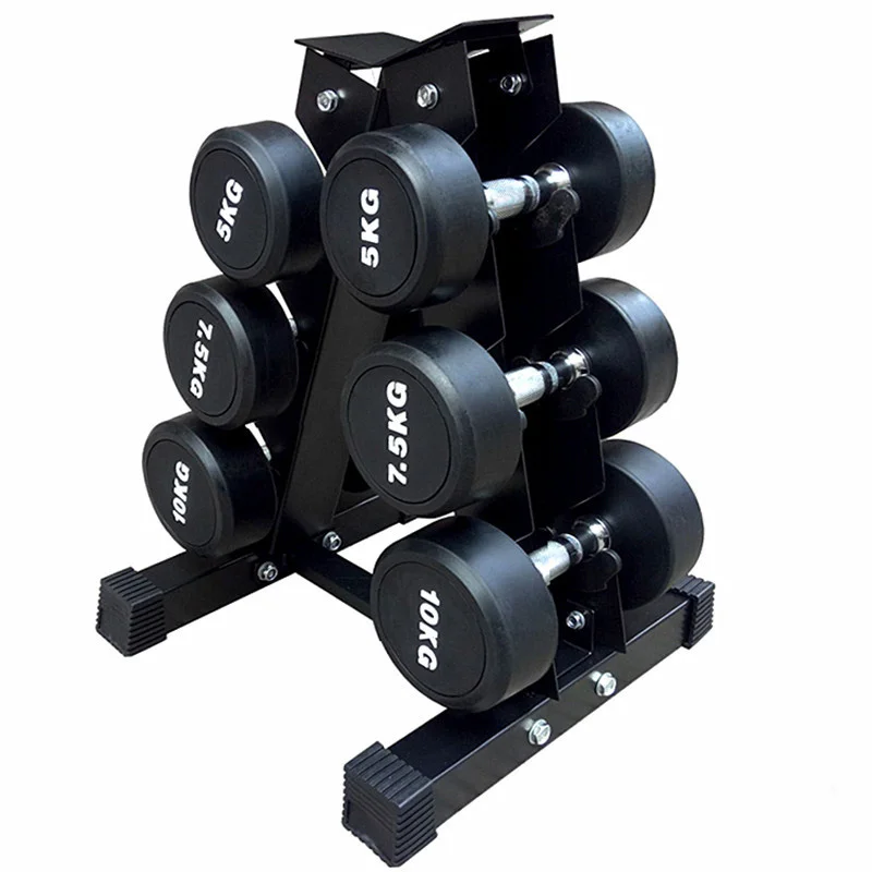 2022 Best Selling Wholesale Gym Commercial Steel Dumbbell Rack Hex Vinyl 6 Pairs adjustable Dumbbell Rack