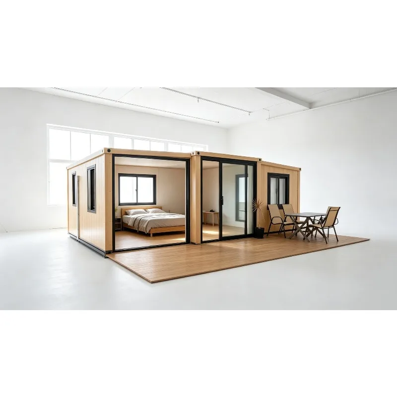 

Luxury Foldable Container Home 20ft/30ft/40ft | Prefabricated Steel House with Balcony for Office Granny Flat Farm Use