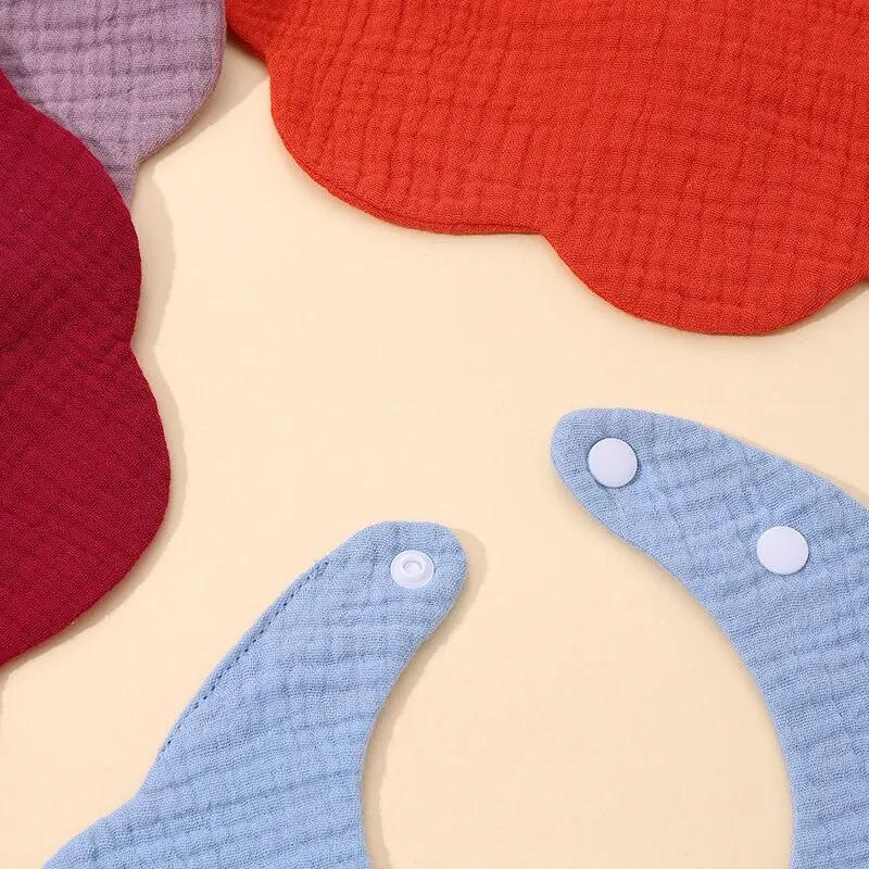 3 Stuks Katoenen Zachte Baby Slabbetjes Effen Kleur Baby Slabbetje Pasgeboren Burp Doeken Bandana Sjaal Voor Kinderen Jongen Meisjes Voeding Speeksel Handdoek