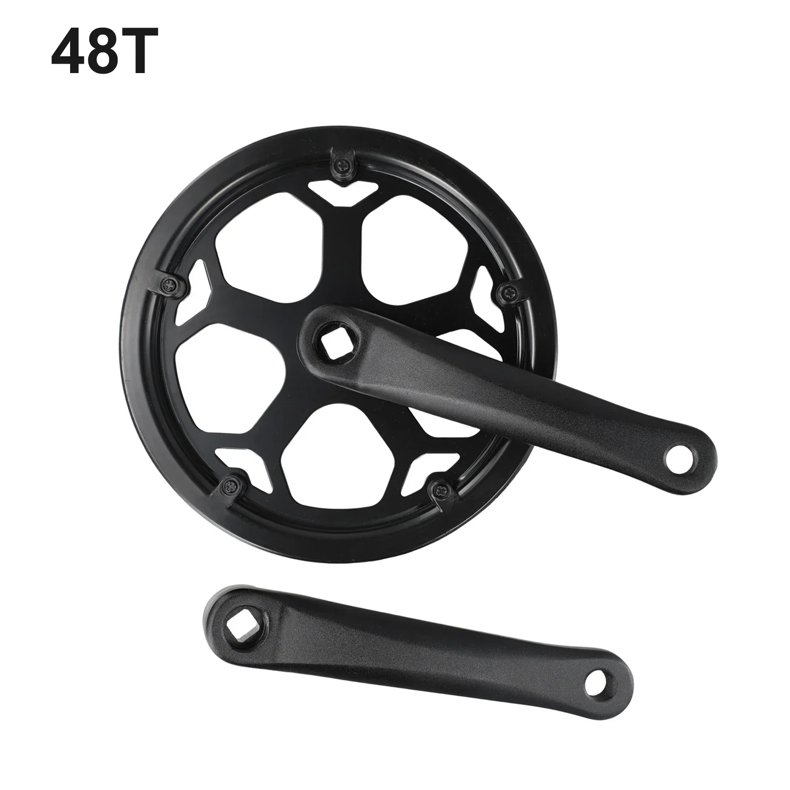 CrankArm Set Bike Crankset Electric Bike Fixie Bikes 52T Black Easy To Install High-quality 40 Single Chainring