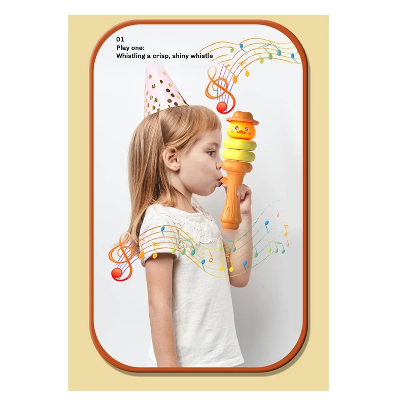 Sifflet rotatif pour enfants, jouet tournant, jouet amusant pour les activités de plein air, cadeaux pour enfants, 7 pièces