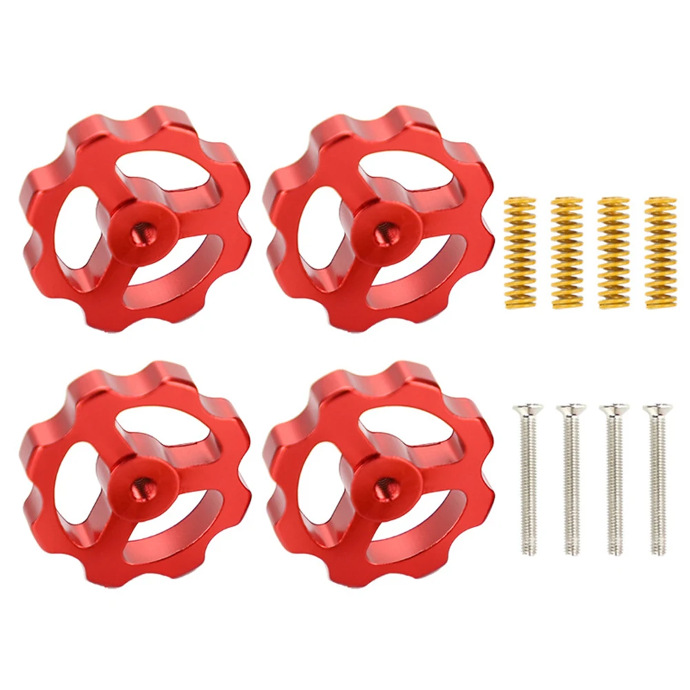 Leveling Nut Set for Ender 3 Includes 4Pcs Metal Nuts Screws and Springs for Improved Stability in For 3D Printing