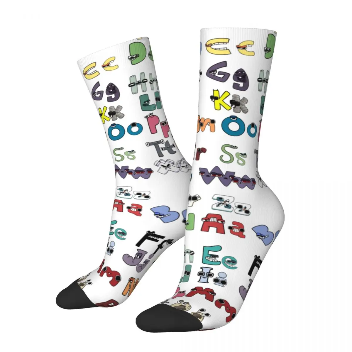 Cool Game Alphabet Lore A To Z Warm Socks Merch All Season Soft Middle Tube Socks Non-slip Suprise Gift for Women Men