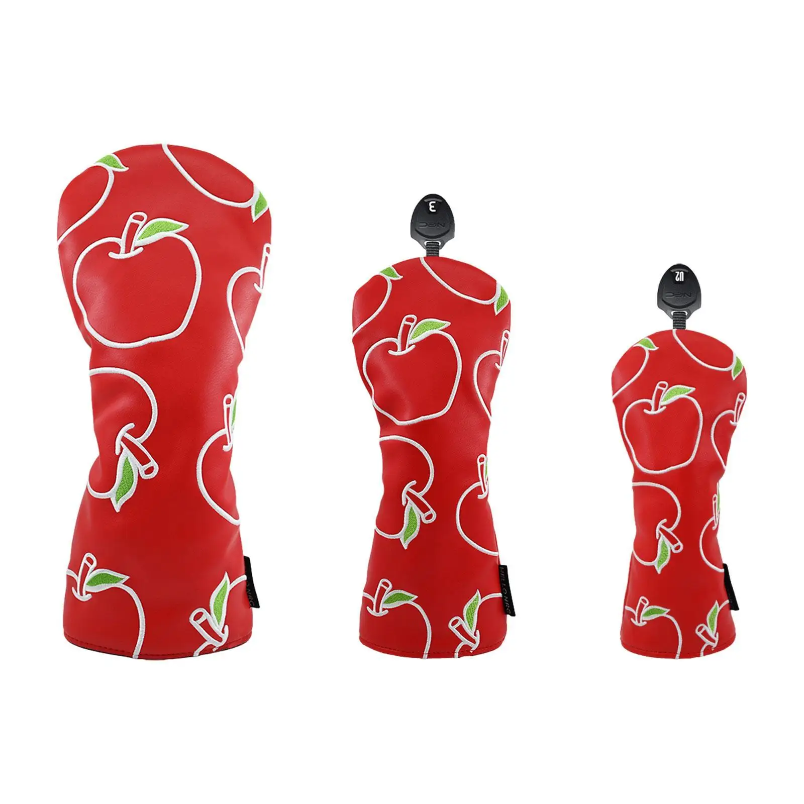 Fruit Printed Wood Headcover Adorable Scratch Resistant Portable Wood Cover