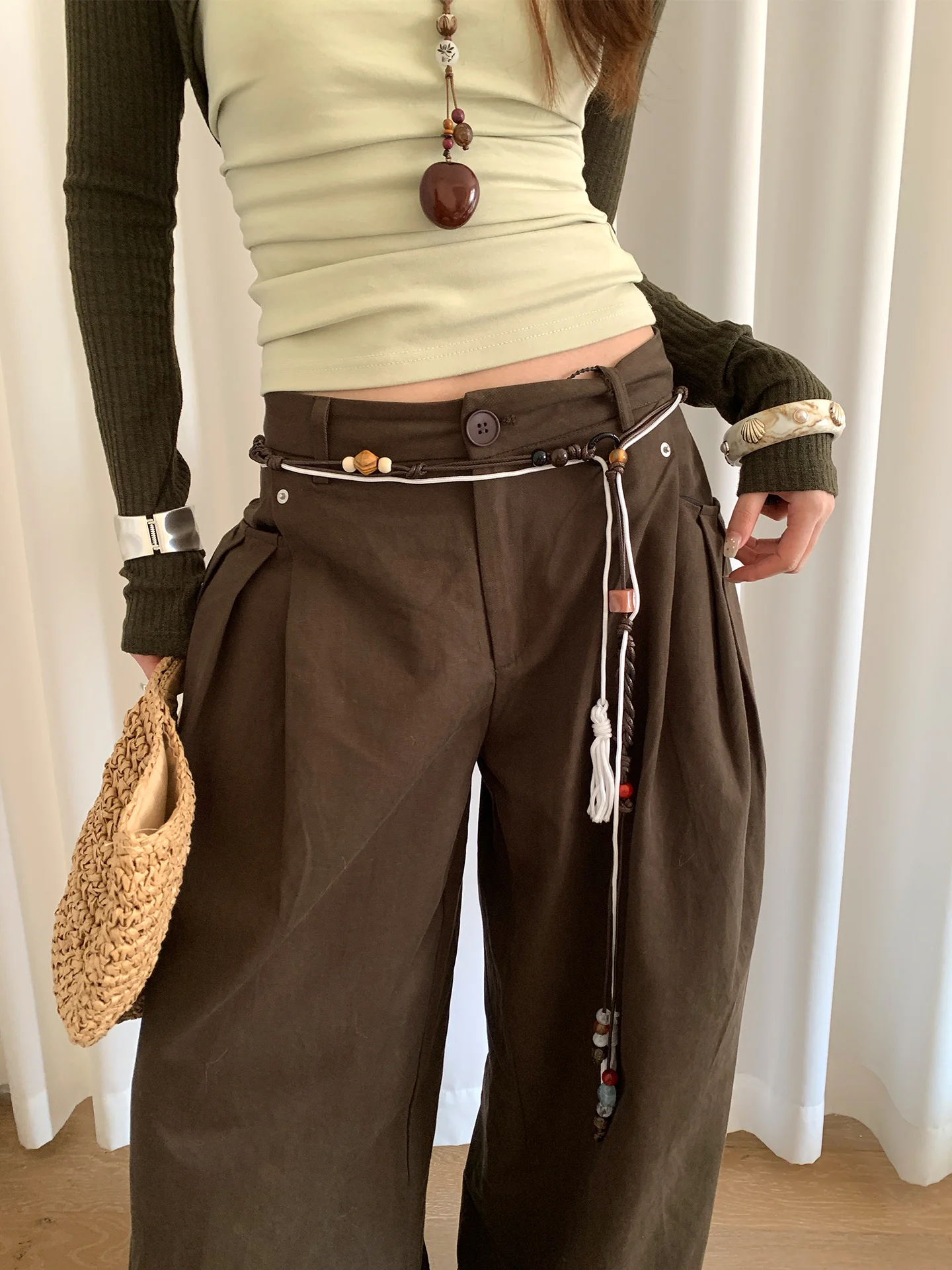 

Ретро-пояс в богемном стиле с разноцветными бусинами для женщин, этнический пояс с уникальным дизайном, идеально подходящий к юбкам