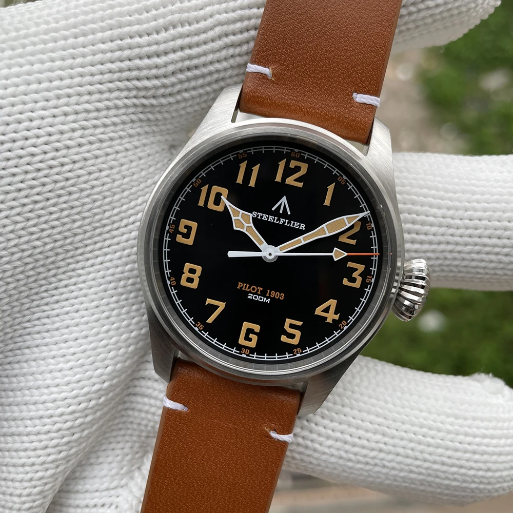 STEELFLIER Offizielle SF740V Neue Quarz-Armbanduhr Super C3 Leuchtende 200M Wasserdichte VH31 Mute-Uhrwerk Mann Mode Business Uhr – Detail 23