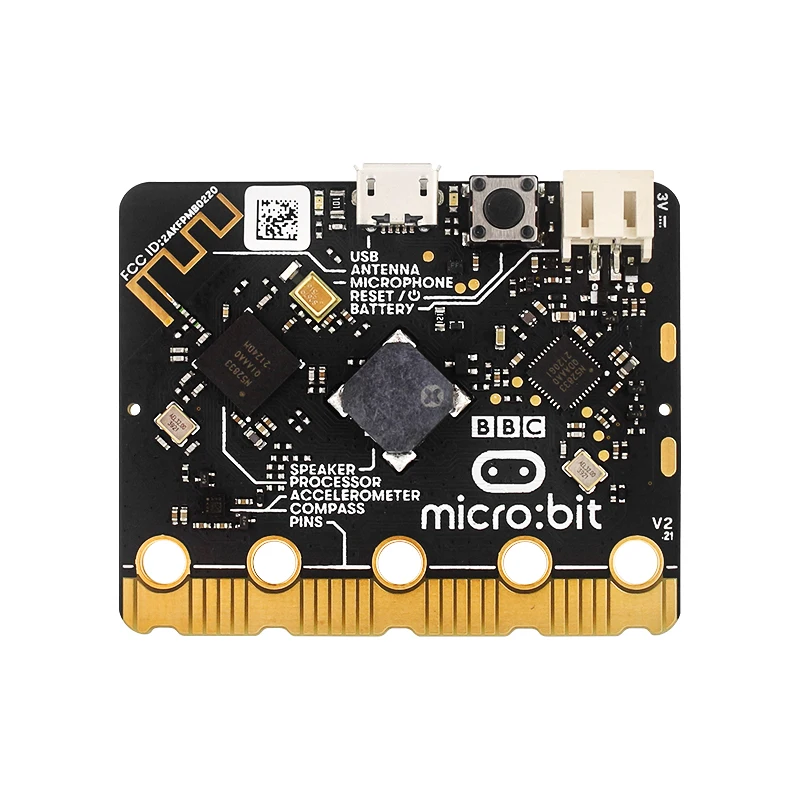 

BBC Micro:Bit V2.2 Processor Module Built-In Speaker LED Indicator Microphone Sensor Micro Bit Acrylic Case for DIY Project