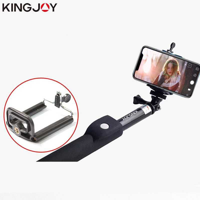 Kingjoy Selfie Stick tragbare Bluetooth 3,0 Action-Videokamera Stativ für Telefon Smartphone Universal für Gopro DSLR-Kamera