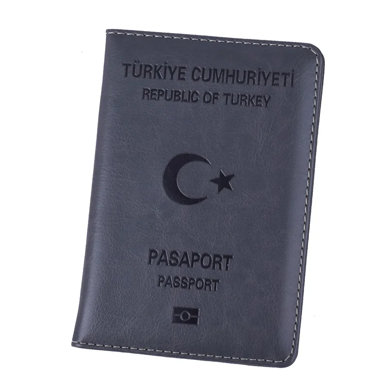 

Turkey Passport Cover Women Men Passport Holder Turks PU Leather Covers for Travelling Organizer Passports