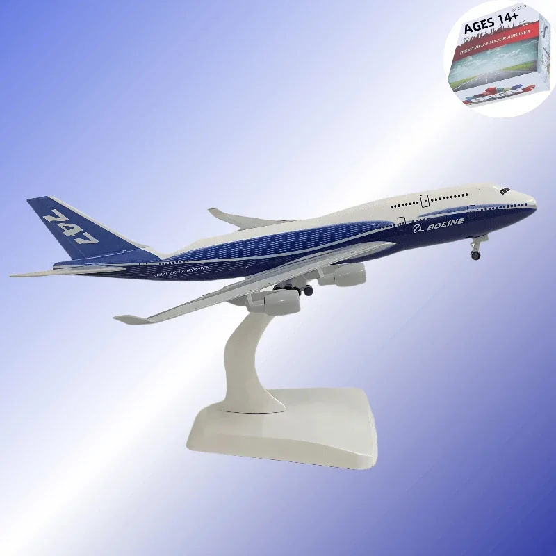 

Металлическая модель самолета 20 см B747 Прототип модели самолета Реплика с шасси Материал сплава Авиационная имитация Подарок Соберите