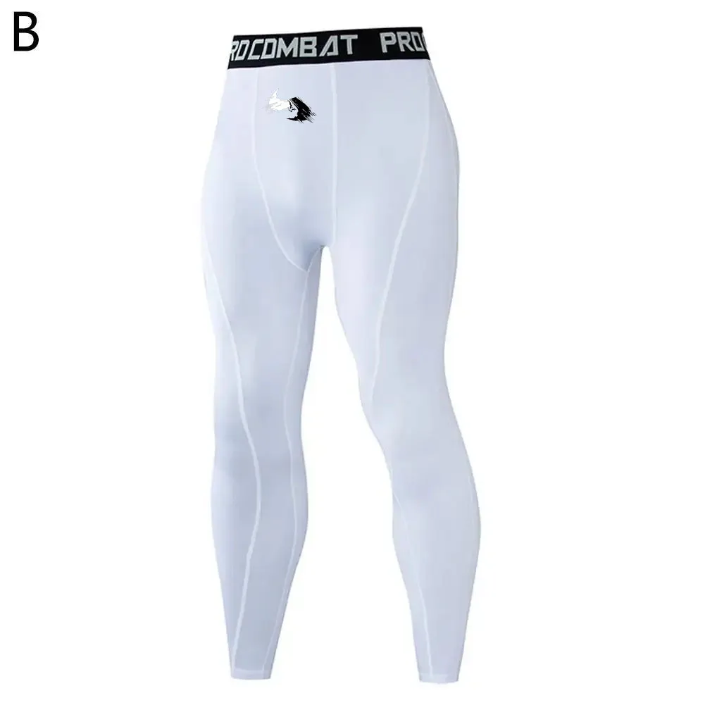 ضغط نبال طباعة السراويل الرجال ملابس رياضية نحيل السراويل سريعة الجافة الركض الجوارب الرياضية رياضية رياضة اللياقة البدنية الجري يغطي الرجل #6