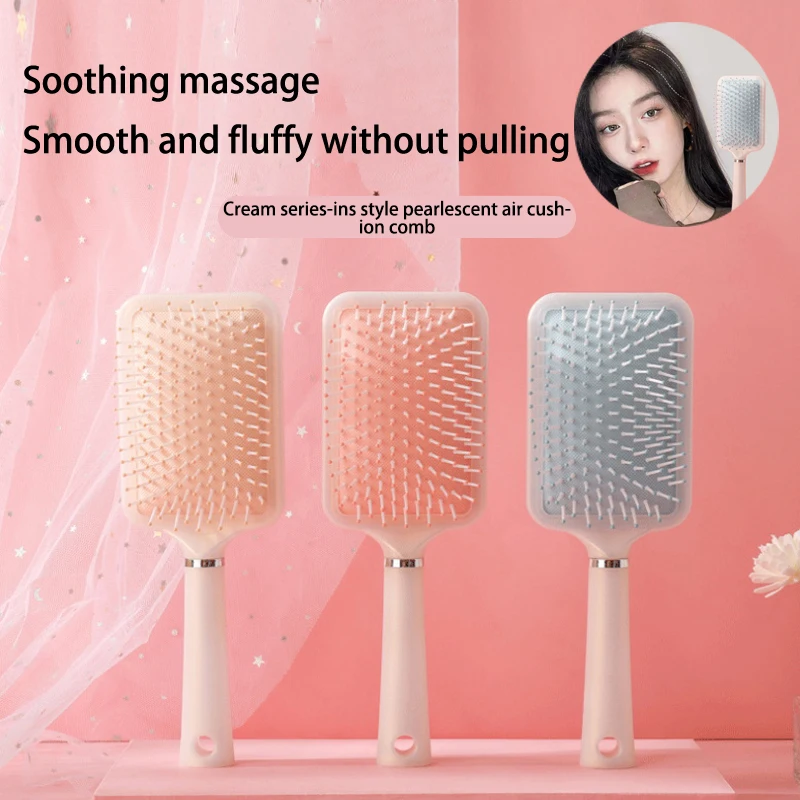 Fluffy Curling Air Cushion Comb Anti Static Massage Hair Brush Curly Detangle Hair Brush Women Hairdressing Hair Styling Comb