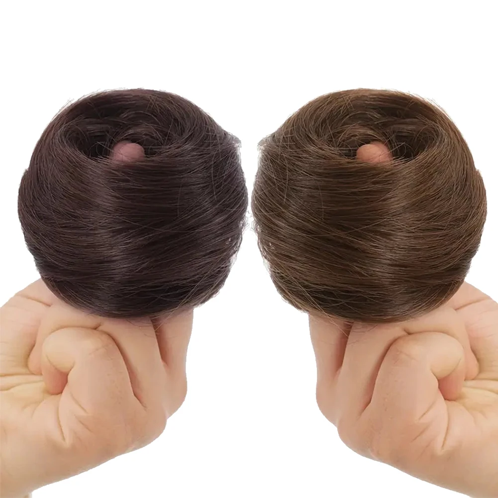 جديد الاصطناعية Chignon شريط مطاطي مرن كعكة الشعر وهمية كليب في على ذيل الشعر تمديد أوبدو قطعة شعر ذيل حصان للنساء