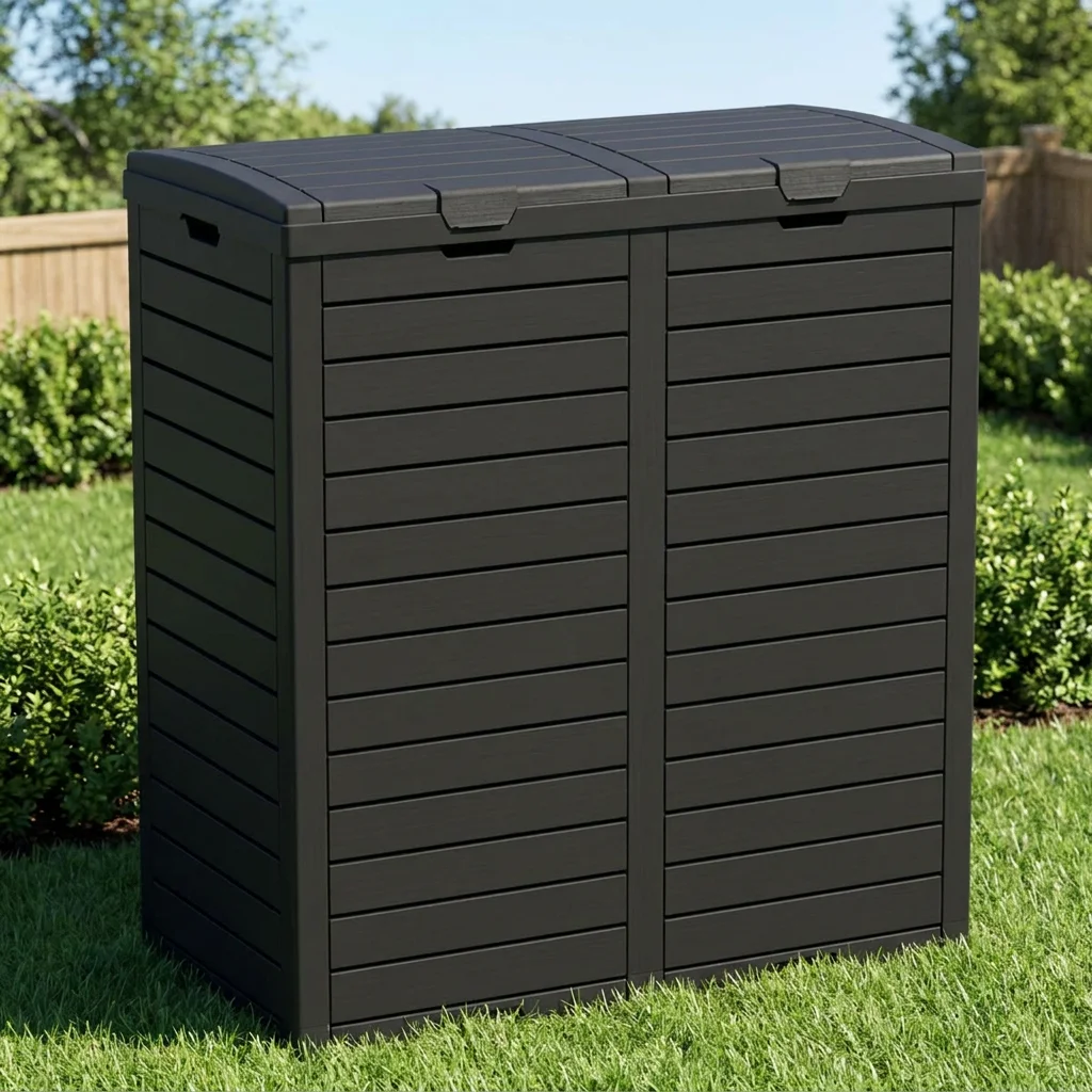 Large Capacity 230L New Indoor Outdoor Trash Can Kitchen Food Resin Plastic Composter Tank