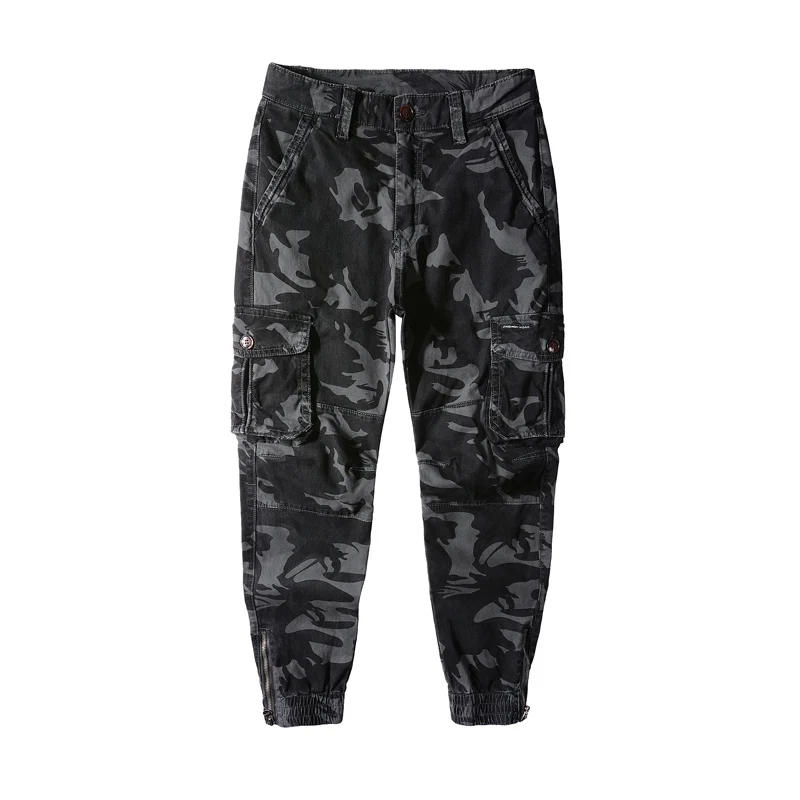 Pantalon cargo à poches camouflage pour hommes, pantalons décontractés, jogging hip hop, mode streetwear, zones bre, grande salopette de créateur