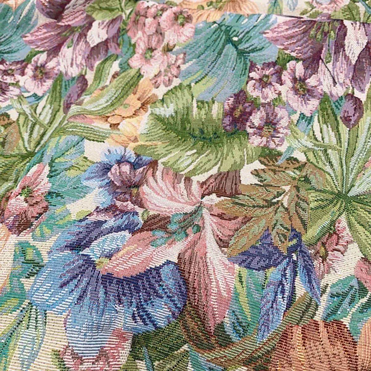 Oasis fairy brown thick lift flower fabric sofa tapestry cushion cover towel DIY jacket bag clothing design fabric
