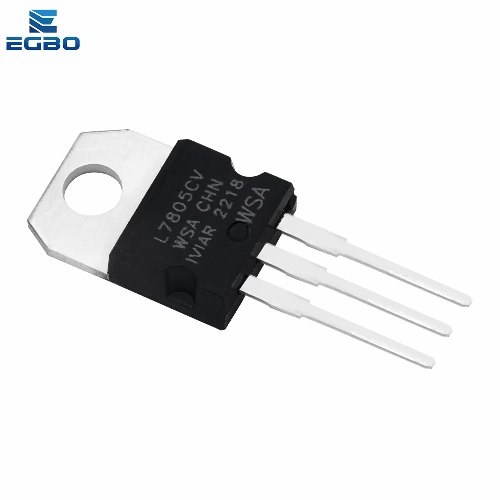 EGBO-POSITIVE Regulador de tensão, Novo regulador de tensão, L7805CV, TO-220, L7805, 7805, 5V, 10Pcs Lot