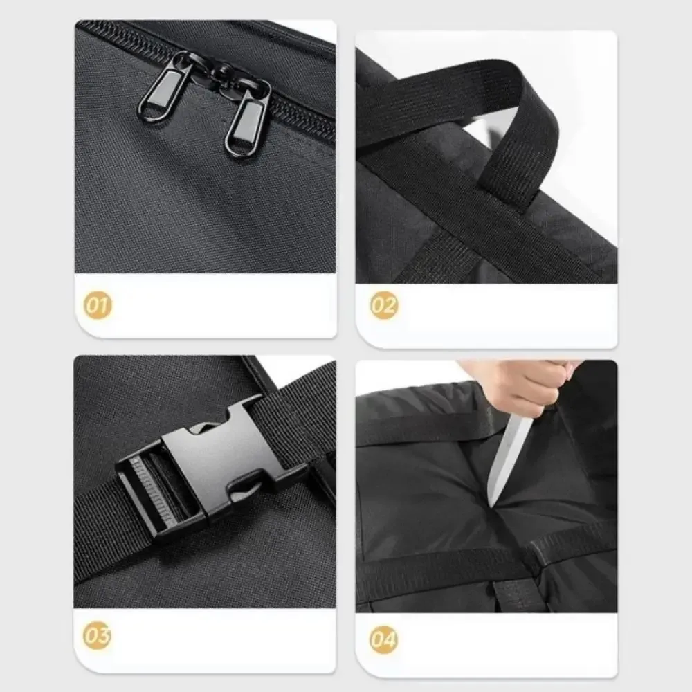 Große Faltbare Wasserdichte Reisetasche Langlebige Handgepäcktasche Platzsparendes Design für Gepolsterte Koffer – Detail 5