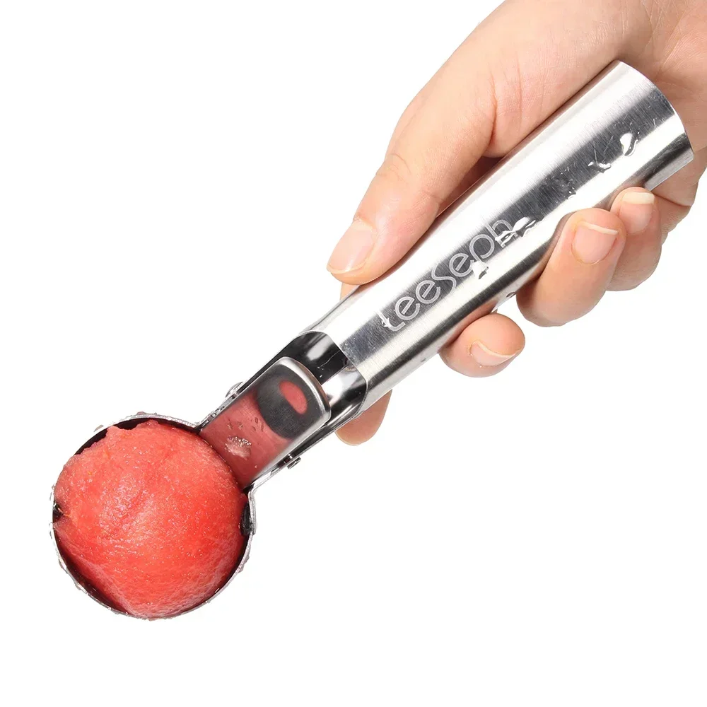 1Pcs Stainless Steel Ice Cream Scoops Stacks Ice Cream Digger Non-Stick Fruit Ice Ball Maker Watermelon Ice Cream Tool