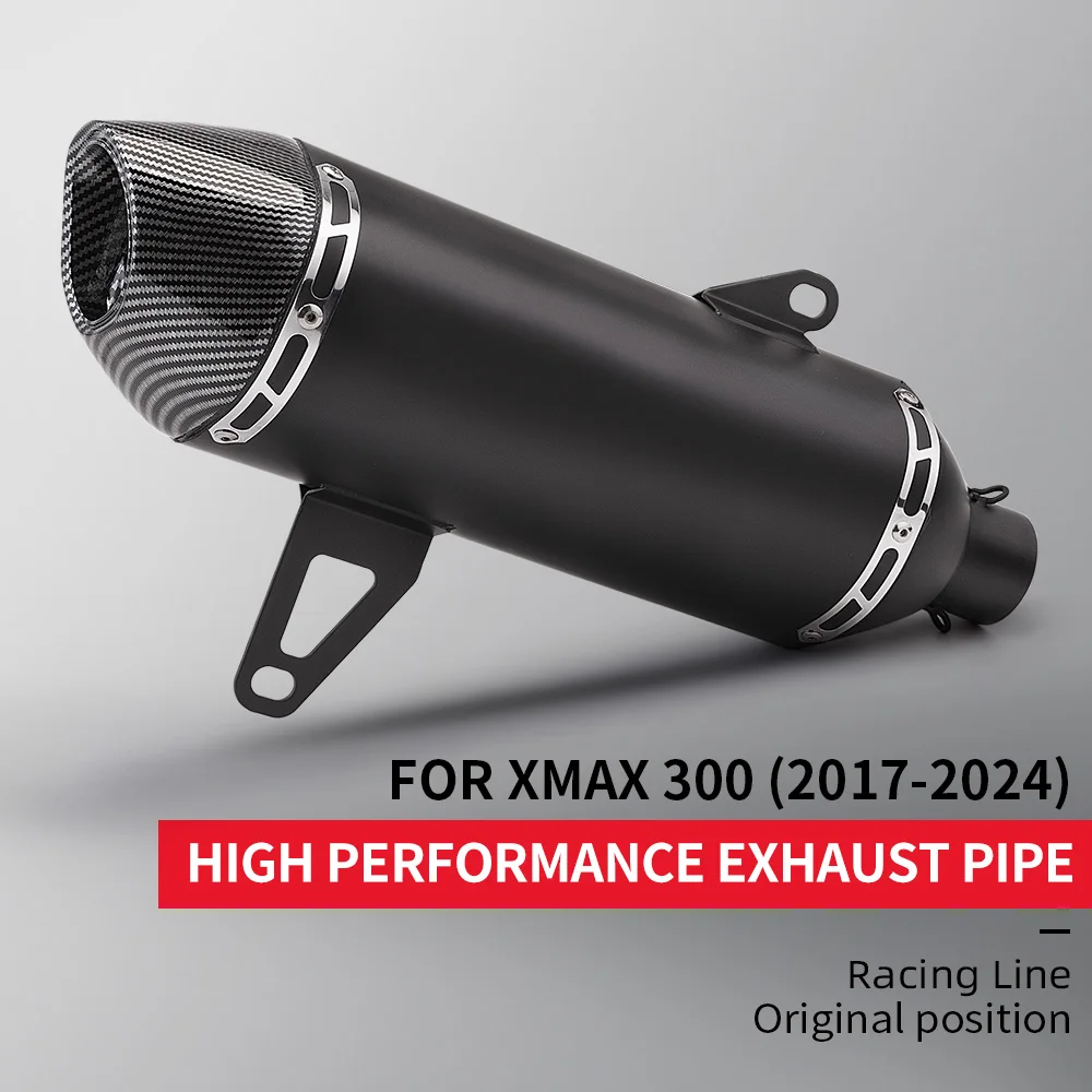 

For Stainless Steel Carbon fiber Xmax300 Xmax 300 Motorcycle Exhaust Motorcycle Motorcycle Muffler Slip on 2017-2024