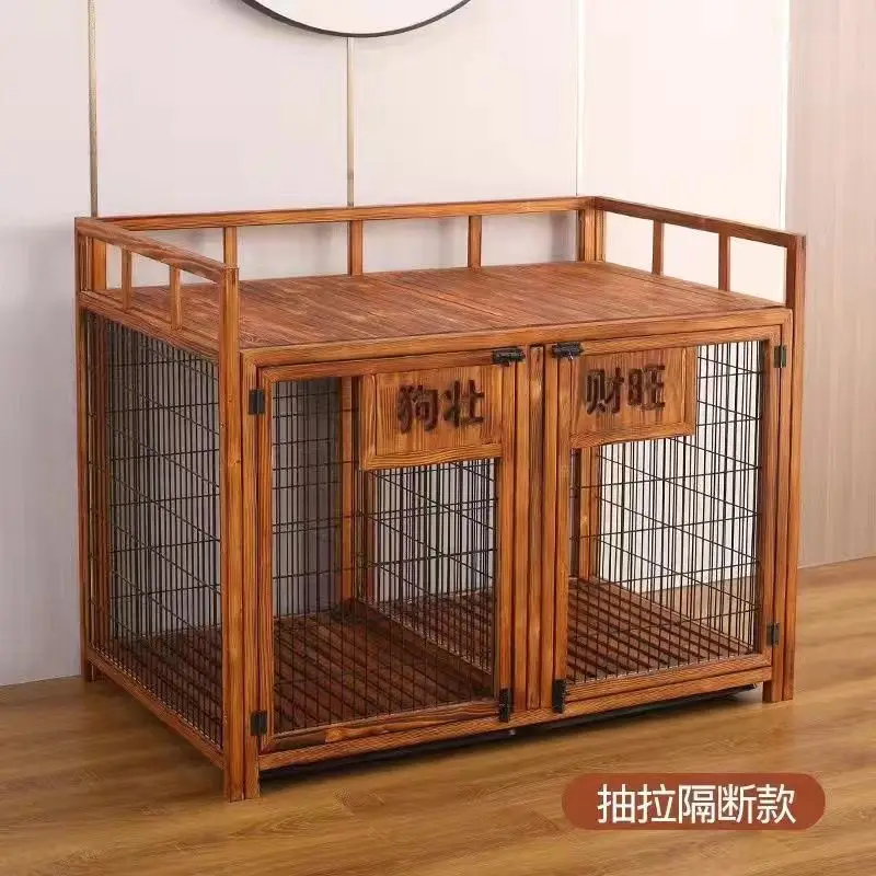 Large and medium-sized dogs in dog cages Indoor with toilet separation Bold Household dog cage