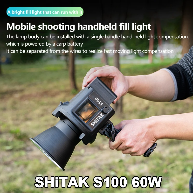 مصدر إضاءة الفيديو SHiTAK S100 بقوة 60 واط مع نطاق 3200-6500 كلفن: تقييم ونصائح للاستخدام