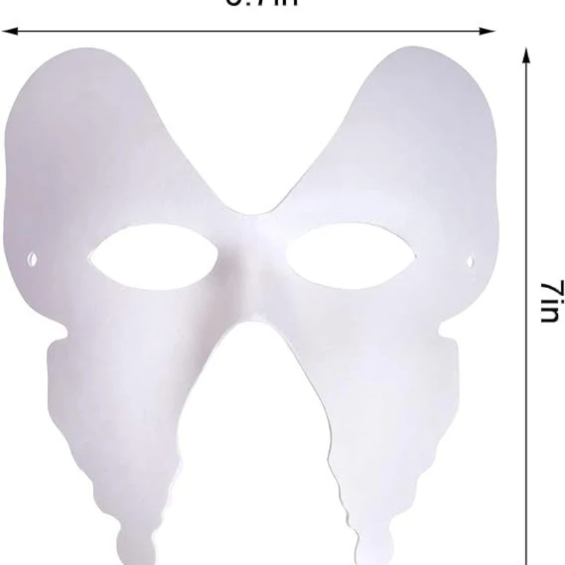 

New Butterfly Style Mask DIY Hand Painted Halloween Christmas Anime Party Ball Supplies Blank DIY Mask