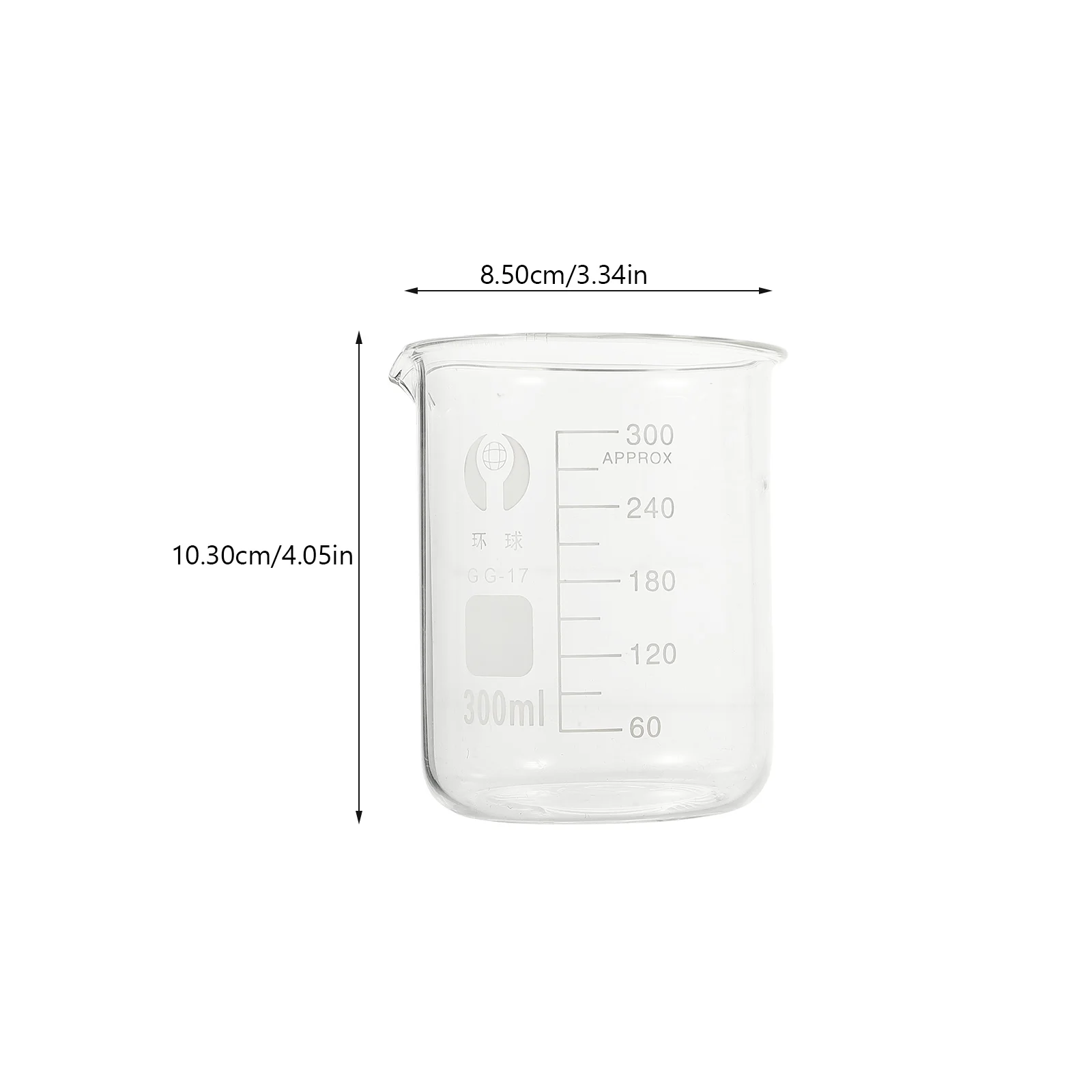 Mobestech 4Pcs Glass Beaker Set 250ml 100ml Graduated Measuring Jug Lab Equipment Clear With Spout Scale Cups