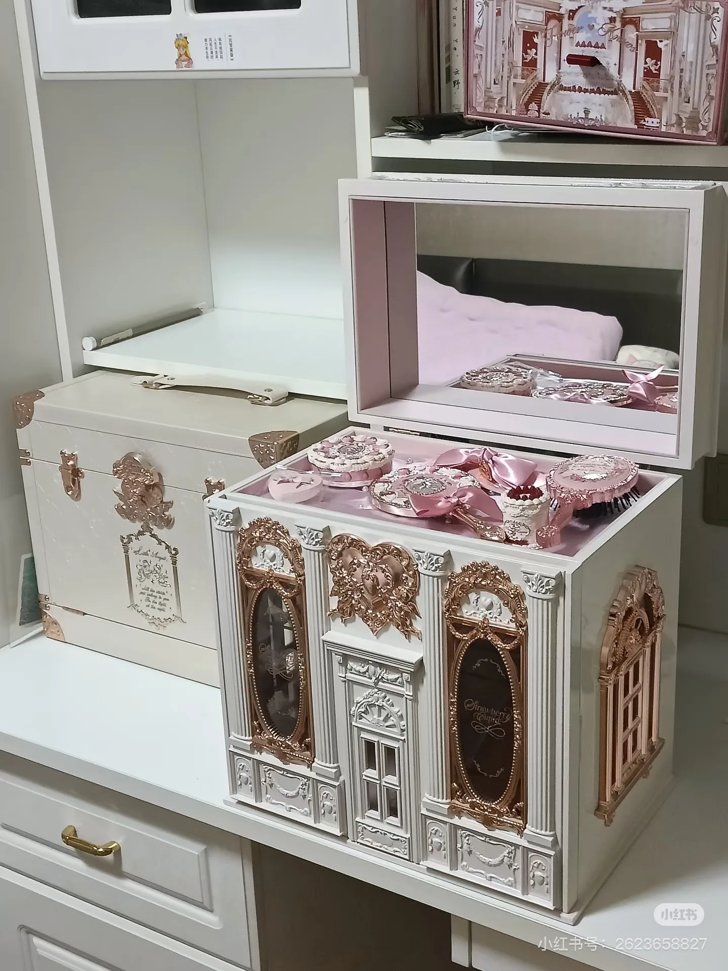 Flower Knows Strawberry Cupid Allin Large Gift Box Products Storage Cabinet Cosmetics Storage Box Without Makeup
