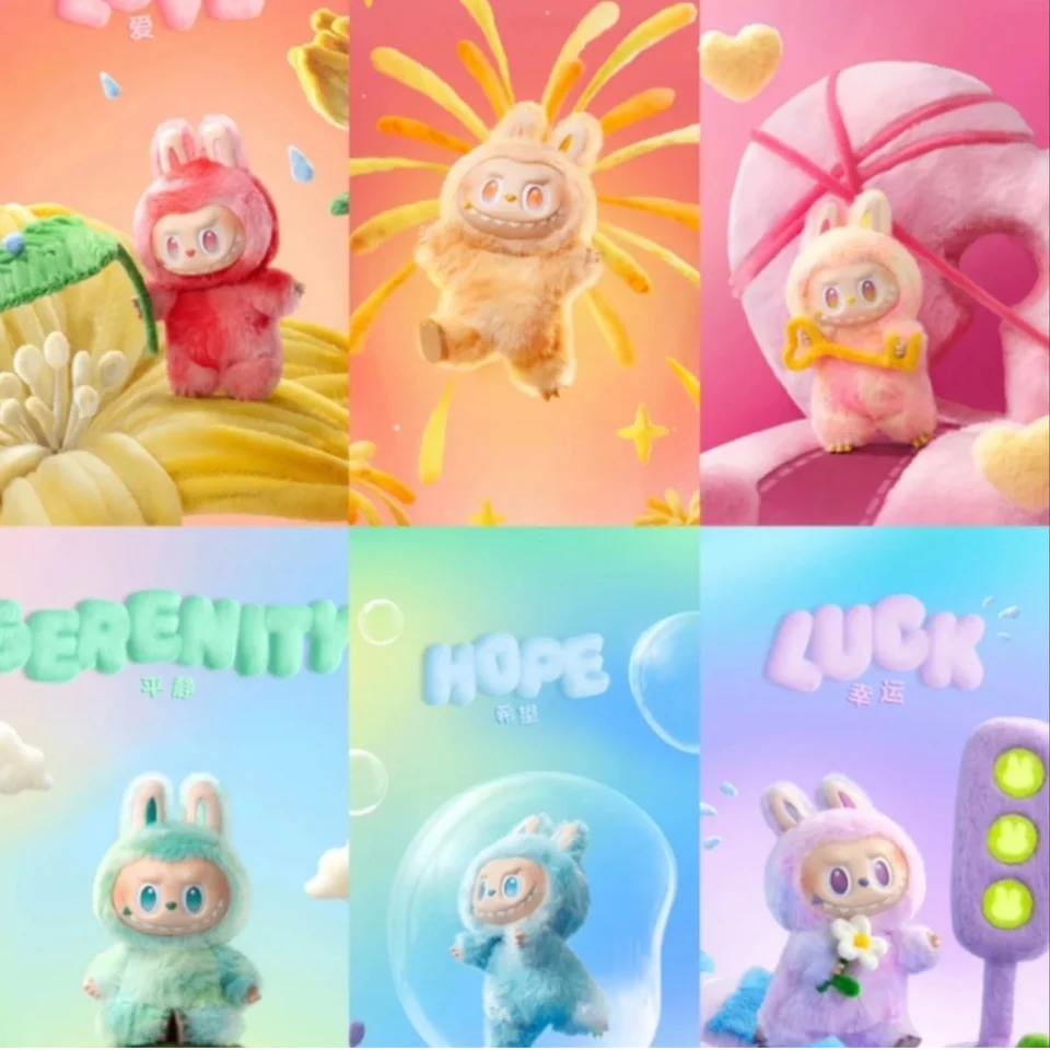 

2025 POPMART LABUBU Third Generation MacaronSeries plush Blind Box Cute Plush Toy High Energy Ahead The Monster Mystery Box gift