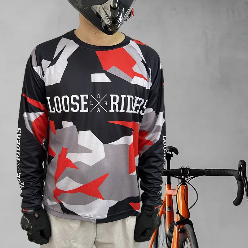 

Loose riders jersey, mountain bike men's downhill jersey, DH cross-country enduro motorcycle jersey, BMX long-sleeved jersey