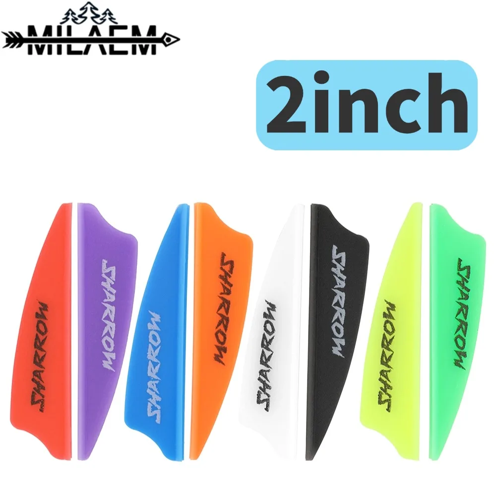 

2inch Arrow Feather Archery Arrow Vanes Rubber 8Colors Can DIY Arrow Shaft for Outdoor Bow Target Hunting Shooting Accessories