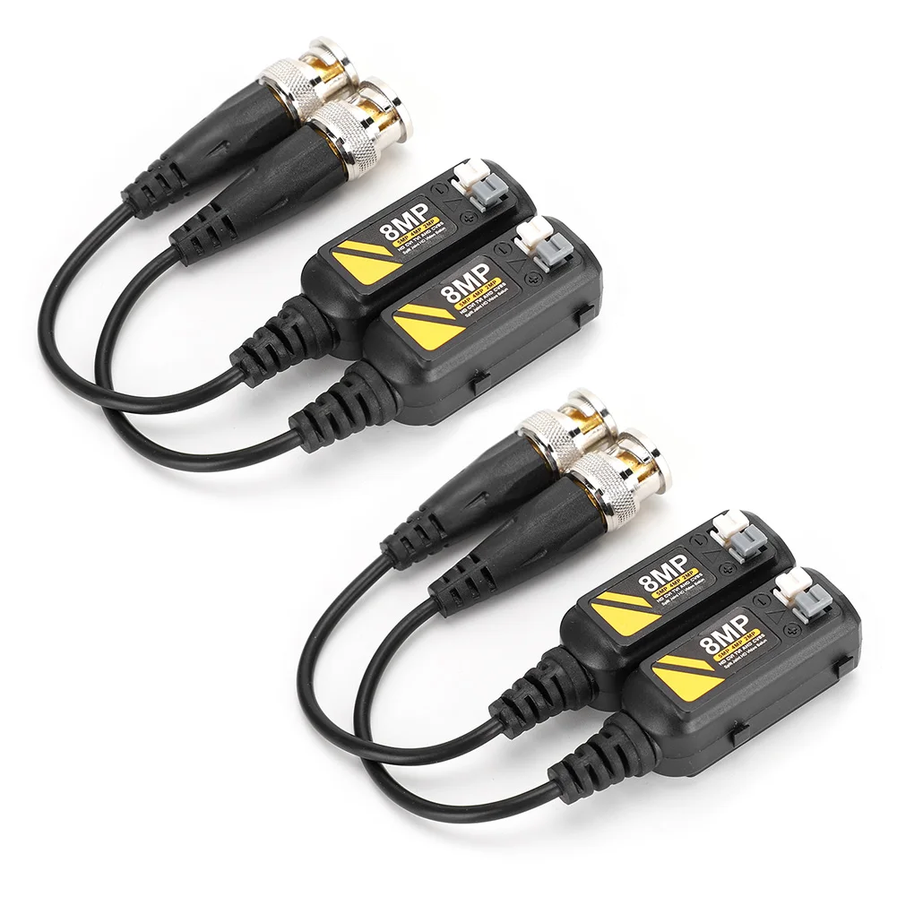 ZK40 2 Pair Male Twisted Pair Transmitter Cable 8MP HD CVI / AHD / TVI / CVBS BNC
