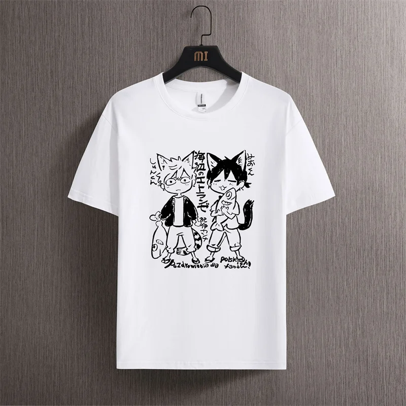 Umibe No Etranger Hashimoto Shun and Chihana Mio Japanese Comics Simple Summer Wild Loose 100% Cotton s T-shirt5726