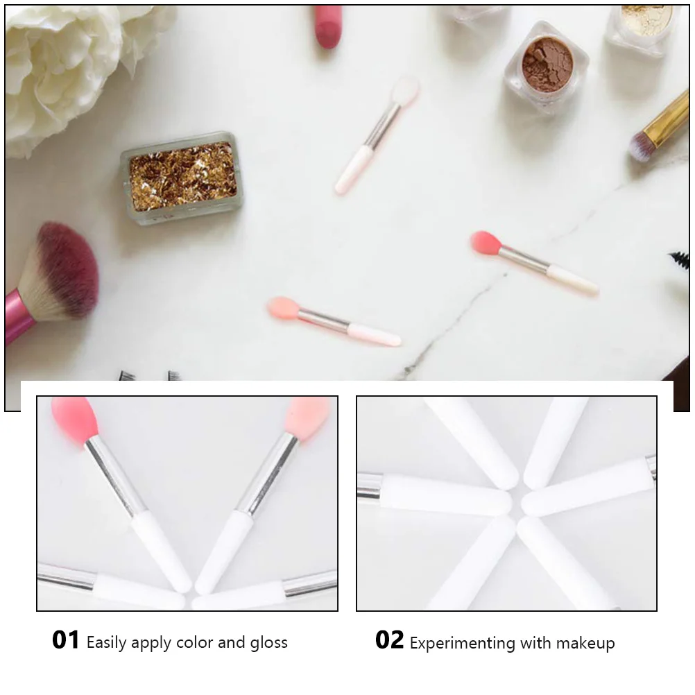 9 szt. Silikonowych pędzli do ust, przenośne, idealne w podróży, do precyzyjnego nakładania szminki, narzędzie do makijażu, akcesoria kosmetyczne dla kobiet.