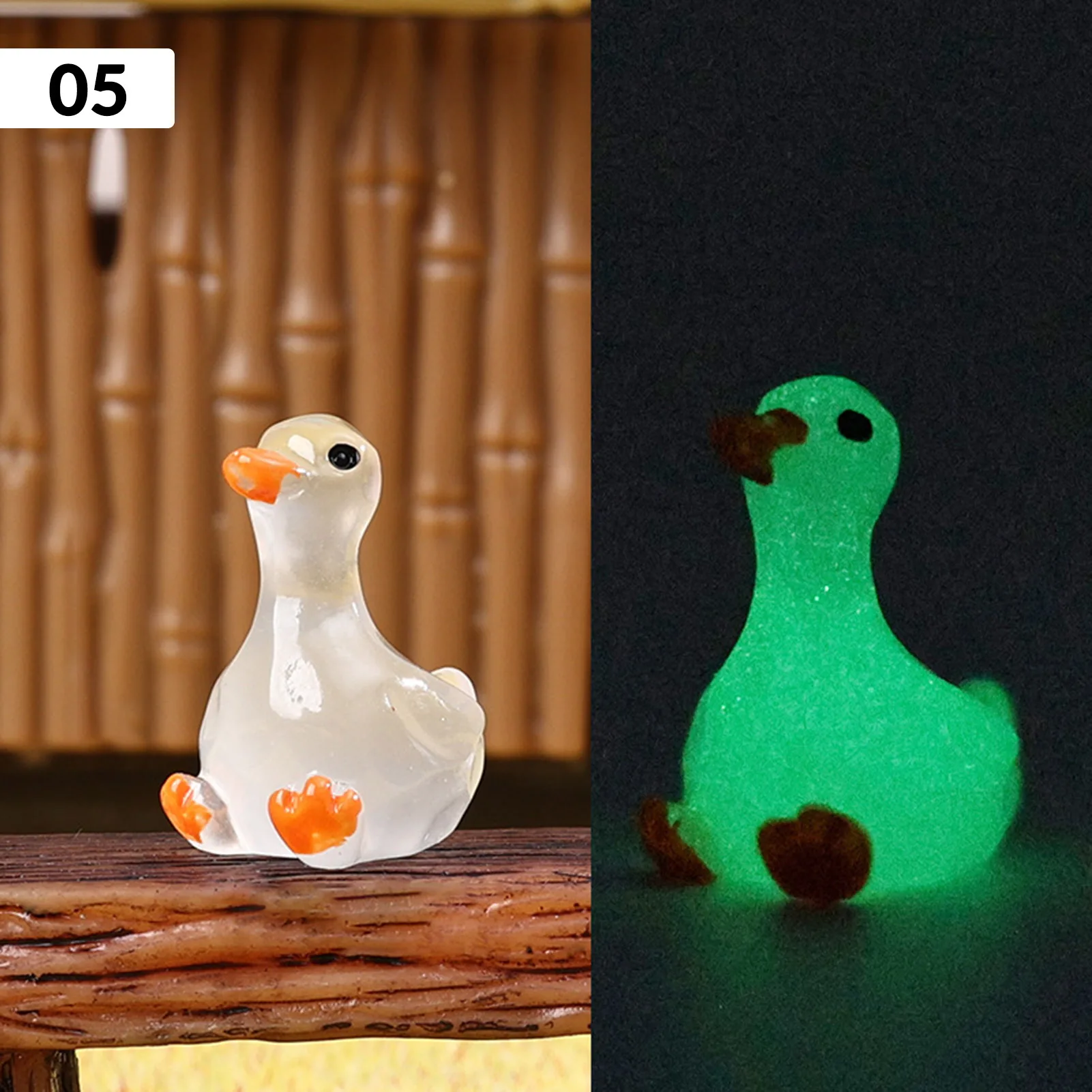 56PCS Luminous Tiny Ducks Smooth Surface Lovely Duck Luminous Toys for Home House Office Table Decor