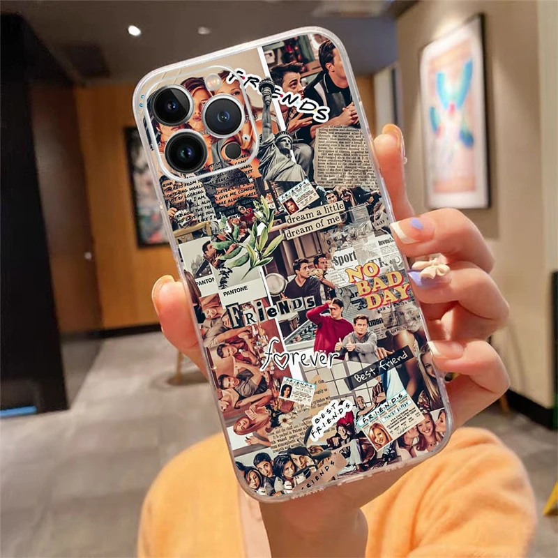 حافظة لهاتف آيفون 17 برو ماكس اير 16 15 14 13 برو ماكس 15 16 برو 15 بلس شل من فريندز