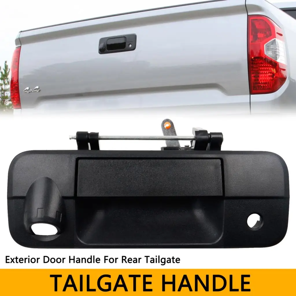 For Toyota Tundra 2007-13 Pickup Textured Black Tailgate Handle With Camera Hole