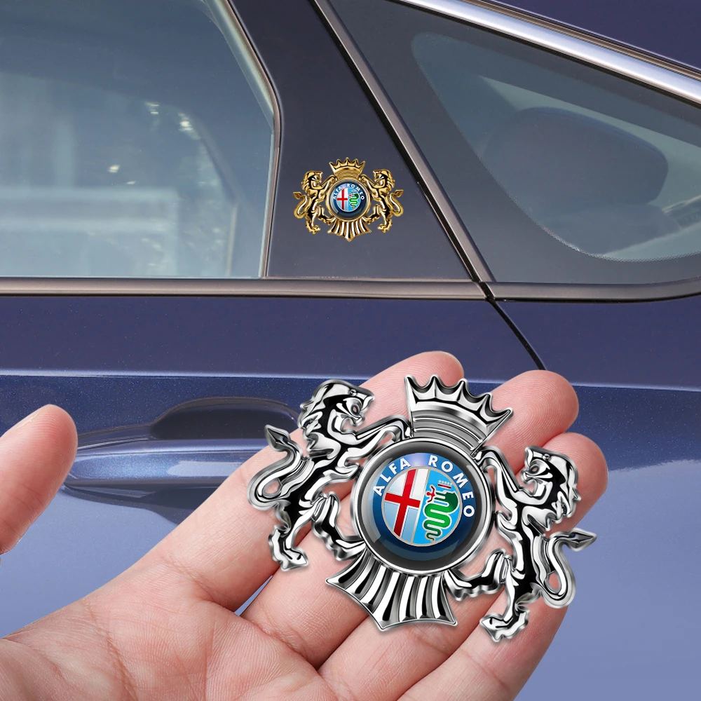 

3D Metal Car Body Window Decoration Stickers Badges Auto Styling Auto Accessories For Alfa Romeo Tonale Stelvio 156 147 Sportiva